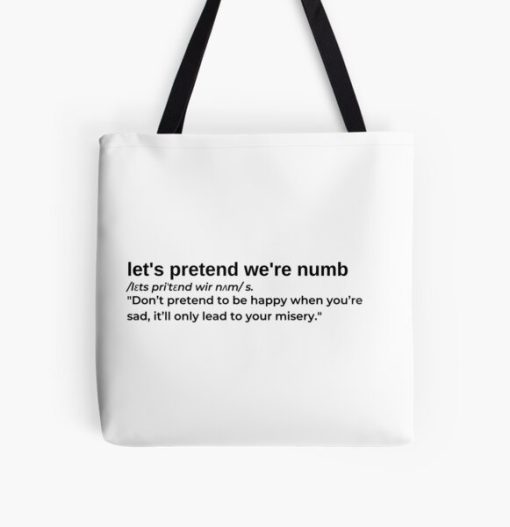 Let's Pretend We're Numb by XXXTentacion All Over Print Tote Bag RB3010 product Offical xxxtentacion1 Merch