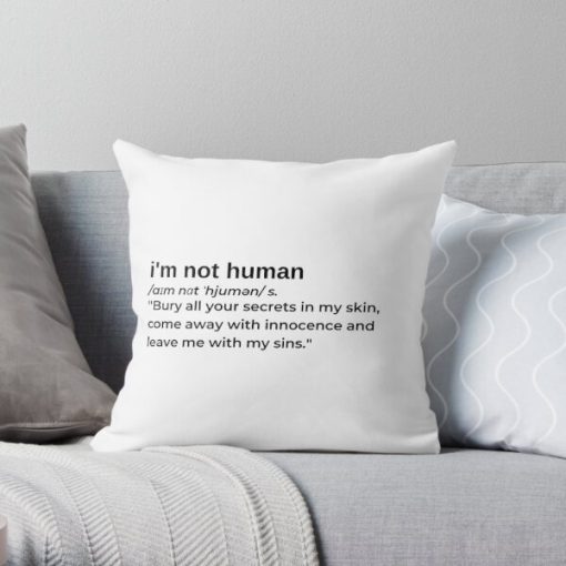 I'm Not Human by XXXTentacion Throw Pillow RB3010 product Offical xxxtentacion1 Merch
