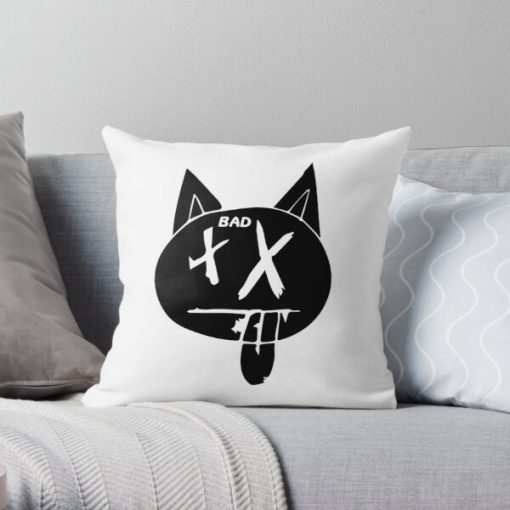 Funny cat Xxxtentacion Shop,Bad Vibes forever   Throw Pillow RB3010 product Offical xxxtentacion1 Merch